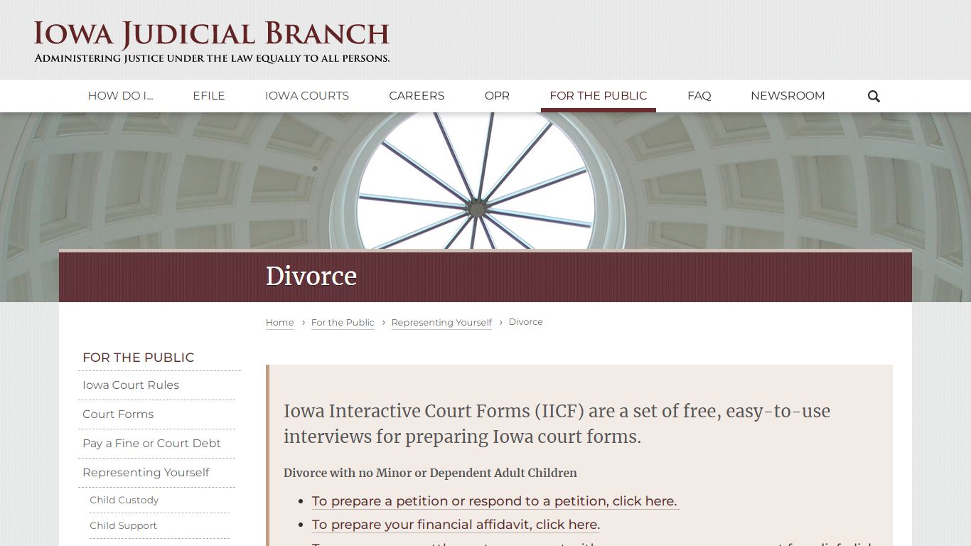 Divorce | Iowa Judicial Branch